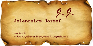 Jelencsics József névjegykártya